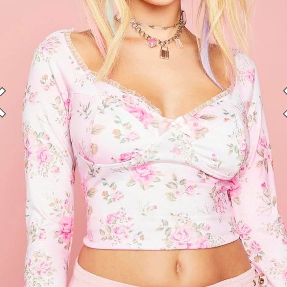 Long sleeve floral top - Picture 1 of 7